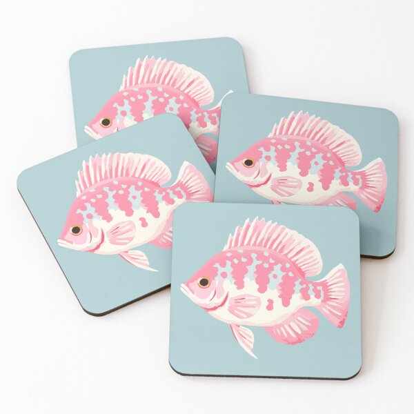 Item preview, Preppy Pink Tropical Fish designed and sold by BrightTide.