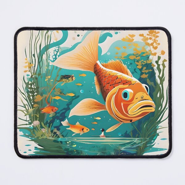 Item preview, Naive style, cautious fish designed and sold by WildLadyWood.