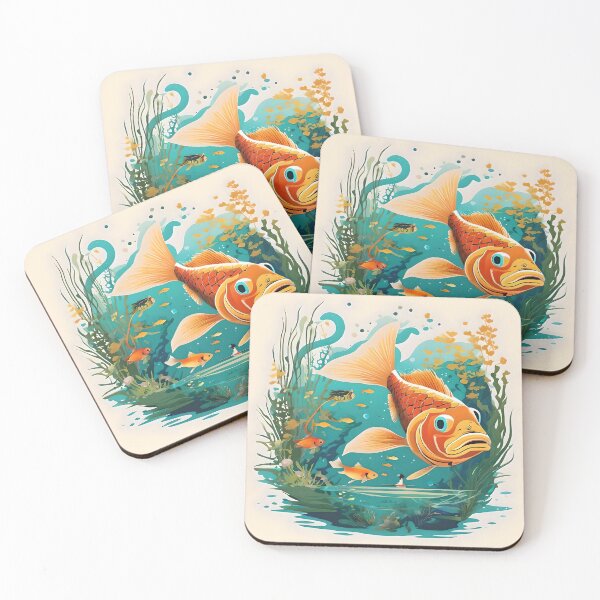 Item preview, Naive style, cautious fish designed and sold by WildLadyWood.