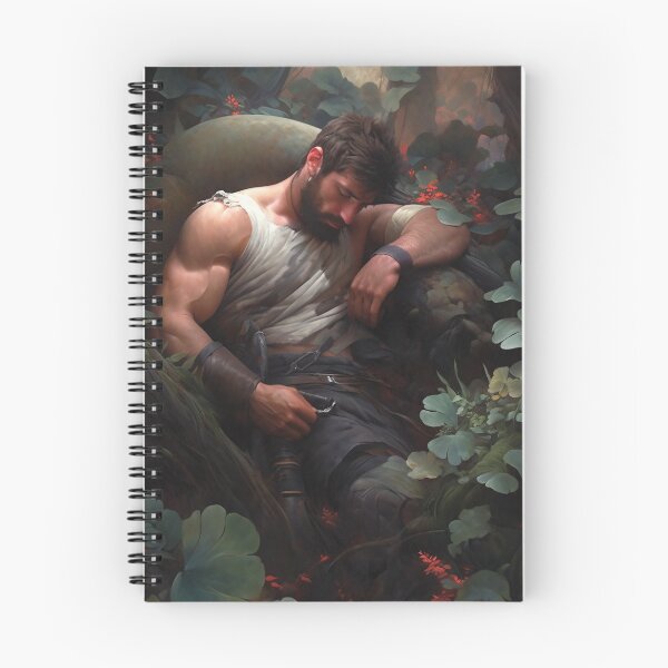 Item preview, Handsome exhausted muscular solider laying on the ground designed and sold by ElliotMus.