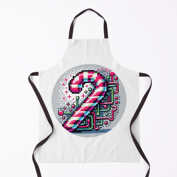 Item preview, Pixel Art Cyberpunk Candy Cane - Neon Christmas Tech designed and sold by PixelPunkster.