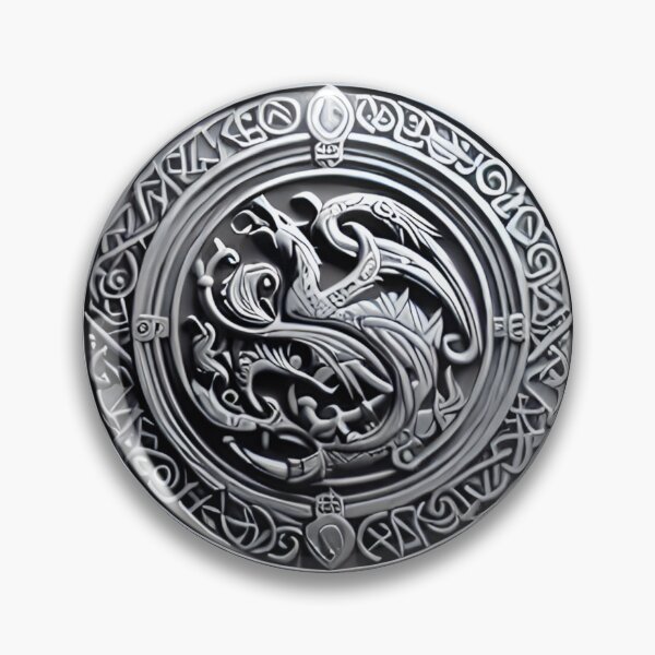 Item preview, vegvesir viking Dragon and Iron Hammer" designed and sold by Zizimo.