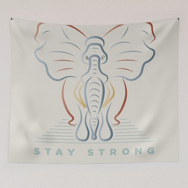 Item preview, Retro Elephant Stay Strong designed and sold by iamKaye.