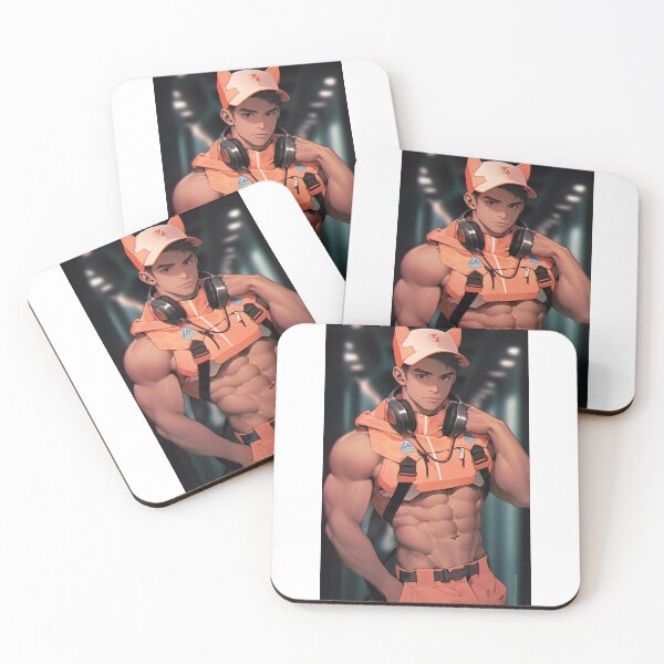 Item preview, Kawaii muscular cyber-punk boy  designed and sold by ElliotMus.