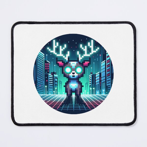 Item preview, Neon Cyberpunk Reindeer Christmas  designed and sold by PixelPunkster.