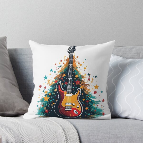 Artikelvorschau, Feiertags-E-Gitarre-Weihnachtsbaum-Kunstdruck entworfen und verkauft von dcrc.