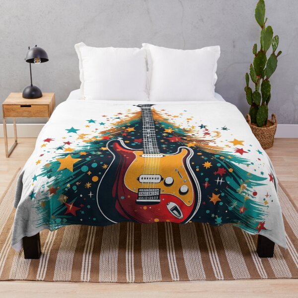 Artikelvorschau, Feiertags-E-Gitarre-Weihnachtsbaum-Kunstdruck entworfen und verkauft von dcrc.