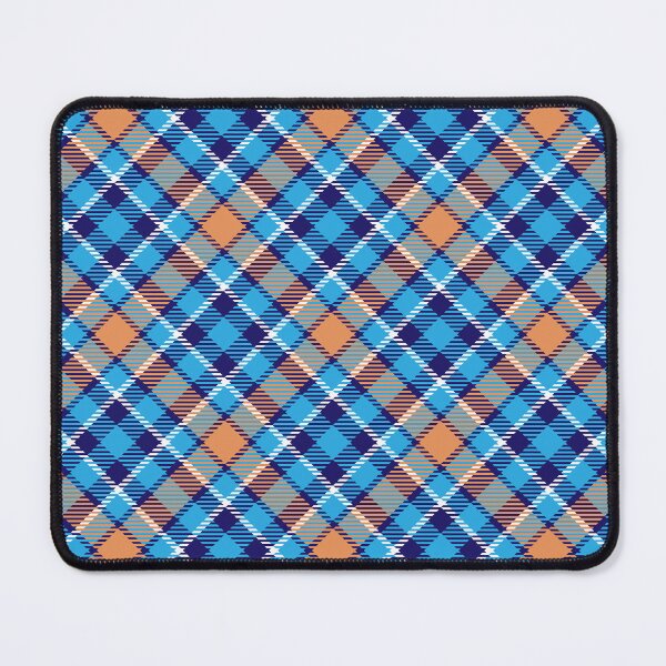 Item preview, Orange and blue checkered plaid pattern designed and sold by Osting.