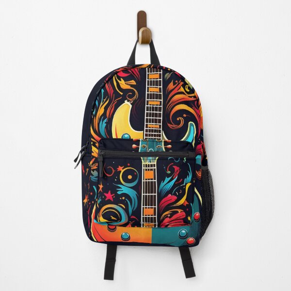 Item preview, holiday electric guitar christmas tree art print designed and sold by dcrc.