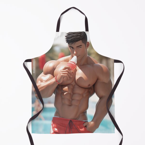Item preview, Sian! Hunky boy eating some ice cream at the pool. designed and sold by ElliotMus.