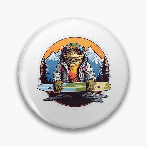 Item preview, Frog with snowboard designed and sold by YolaShopOnline.