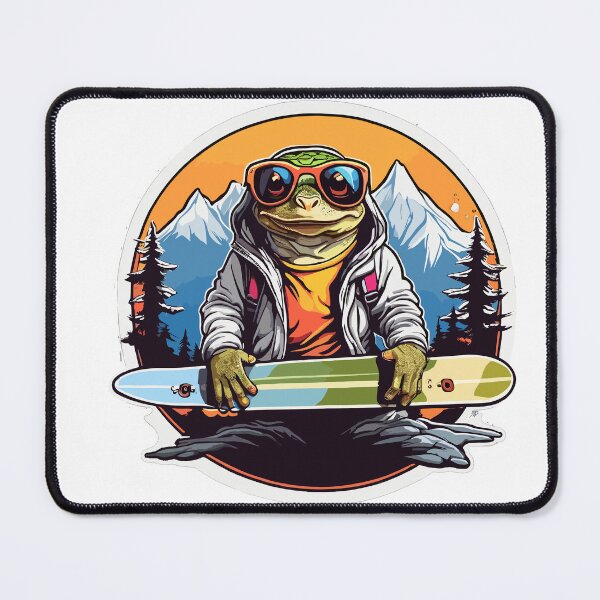 Item preview,  Frog with snowboard designed and sold by YolaShopOnline.