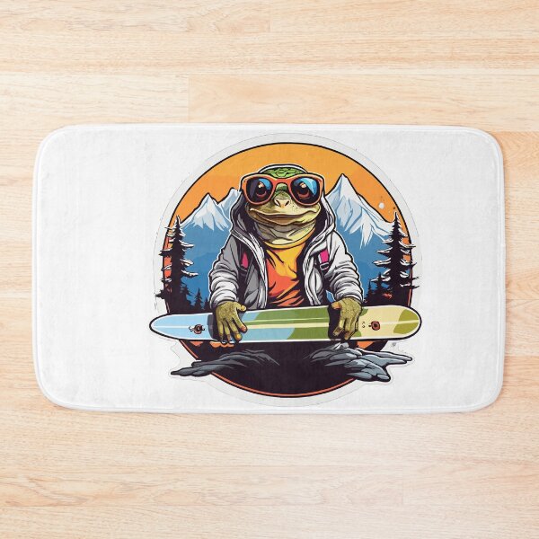 Item preview, Frog with snowboard designed and sold by YolaShopOnline.