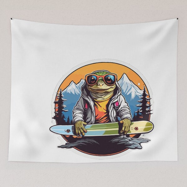 Item preview,  Frog with snowboard designed and sold by YolaShopOnline.