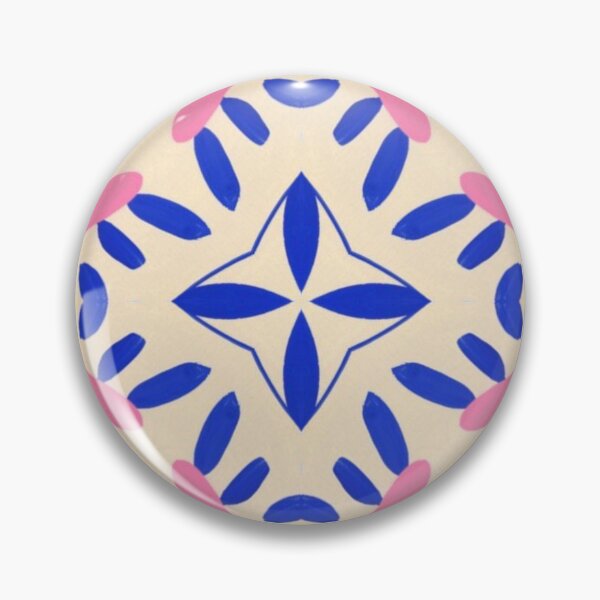 Item preview, Mediterranean style mosaic in pink and navy blue designed and sold by Suvenire.