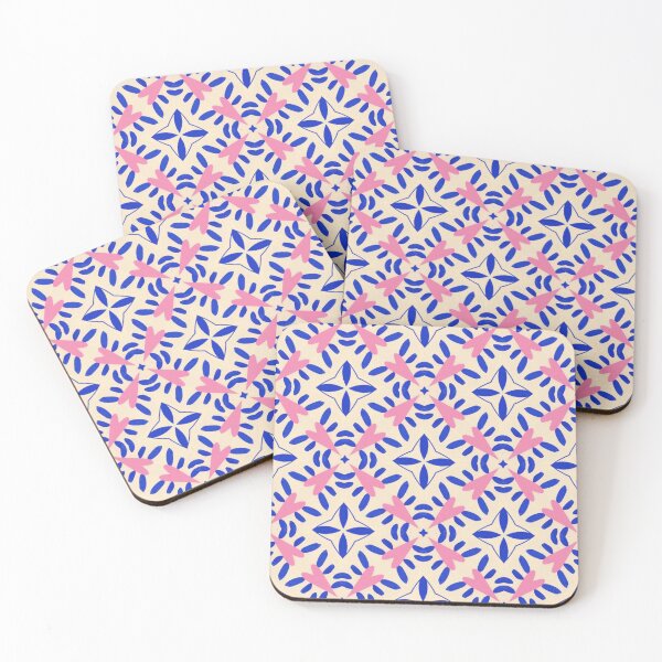 Item preview, Mediterranean style mosaic in pink and navy blue designed and sold by Suvenire.