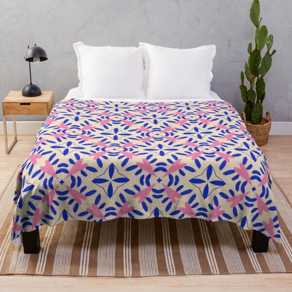 Item preview, Mediterranean style mosaic in pink and navy blue designed and sold by Suvenire.