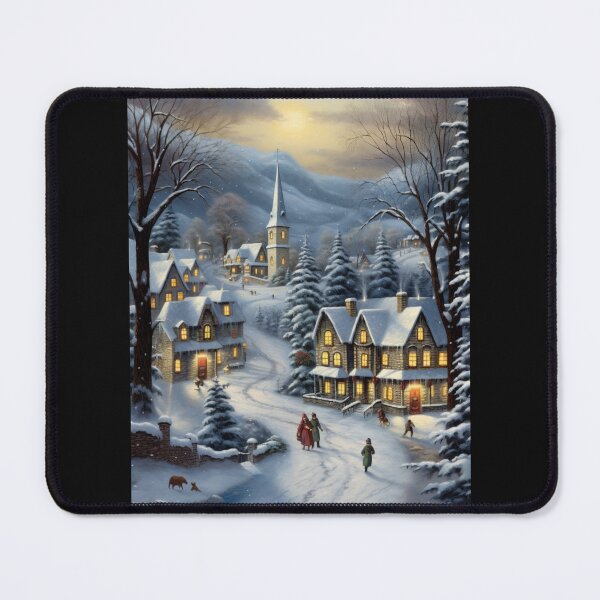 Item preview, Vintage Snowy Village & Ice Skaters  designed and sold by JLCableStudio.