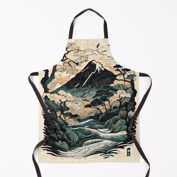 Artikelvorschau, Traditionelle japanische Gebirgsfluss-Naturszene entworfen und verkauft von entwithanaxe.