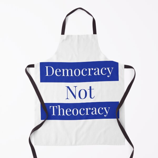 Item preview, Democracy not theocracy design in blue designed and sold by Rachel the Artist .