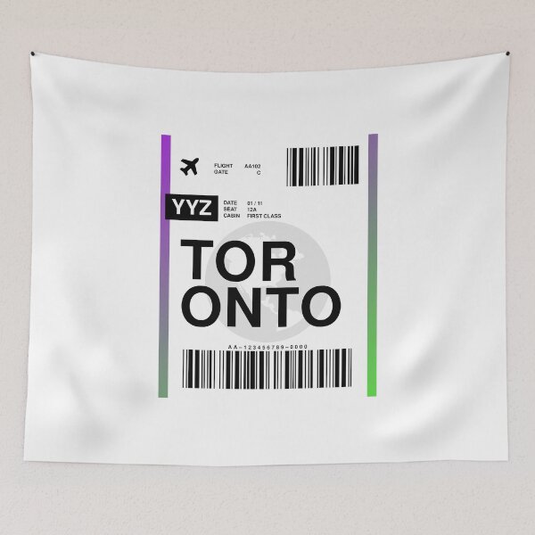 Item preview, Toronto Boarding Pass designed and sold by RabbitK.
