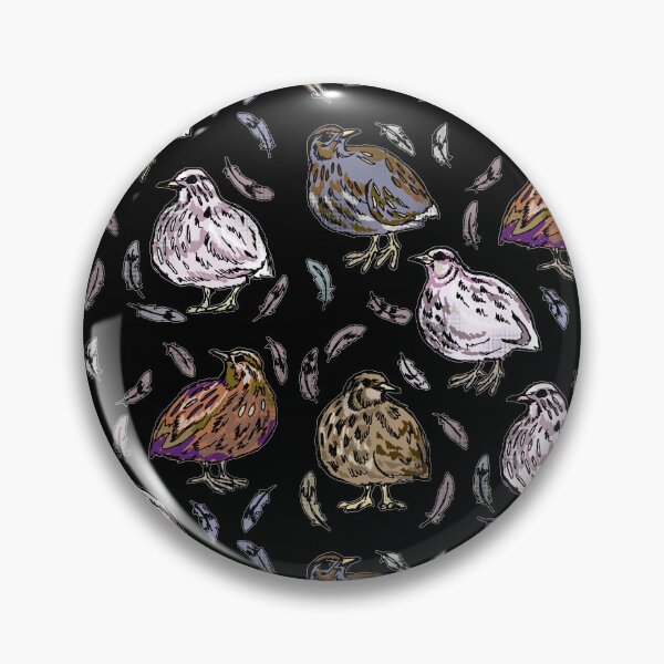 Item preview, Coturnix Quail Pattern with Feathers Night designed and sold by Quail and Friends.