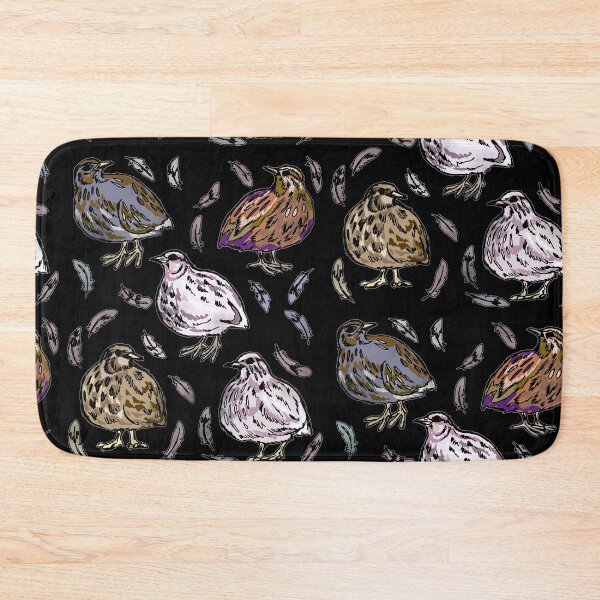 Item preview, Coturnix Quail Pattern with Feathers Night designed and sold by Quail and Friends.