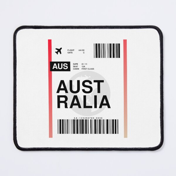 Item preview, Australia Boarding Pass designed and sold by RabbitK.