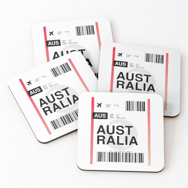 Item preview, Australia Boarding Pass designed and sold by RabbitK.