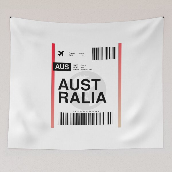 Item preview, Australia Boarding Pass designed and sold by RabbitK.