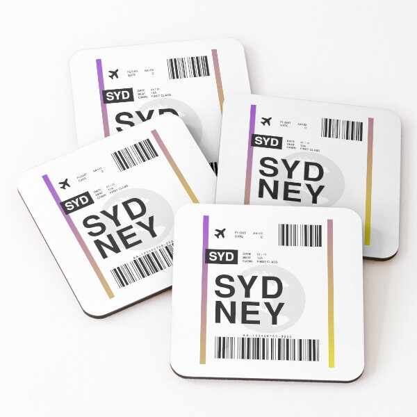 Item preview, Sydney Boarding Pass designed and sold by RabbitK.