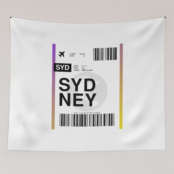 Item preview, Sydney Boarding Pass designed and sold by RabbitK.