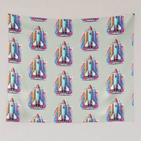 Item preview, rocket taking off designed and sold by growing-mom.
