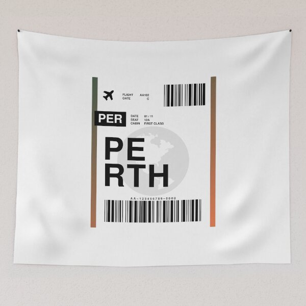 Item preview, Perth Boarding Pass designed and sold by RabbitK.