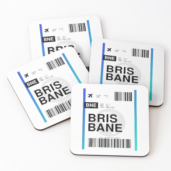 Item preview, Brisbane Boarding Pass designed and sold by RabbitK.