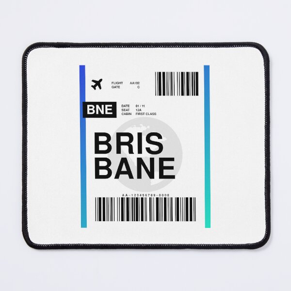Item preview, Brisbane Boarding Pass designed and sold by RabbitK.