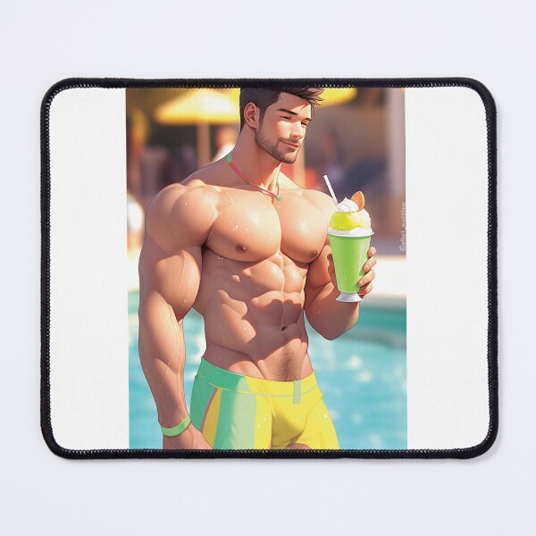 Item preview, Sunny Samson! Hunky boy eating a poo at the pool.  designed and sold by ElliotMus.