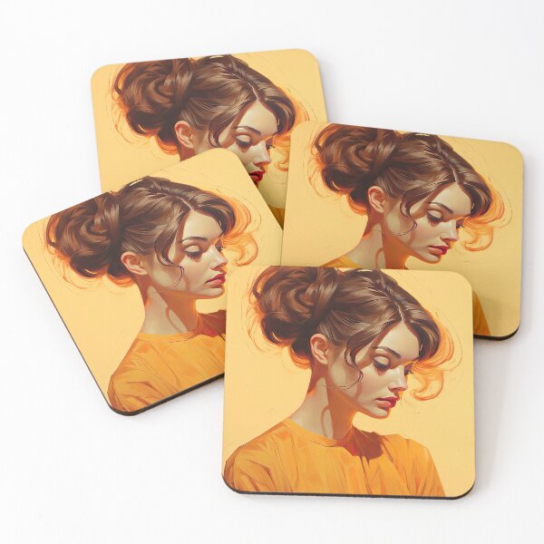 Item preview, Elegant Bun: A Woman's Graceful Portrait designed and sold by krishutd.