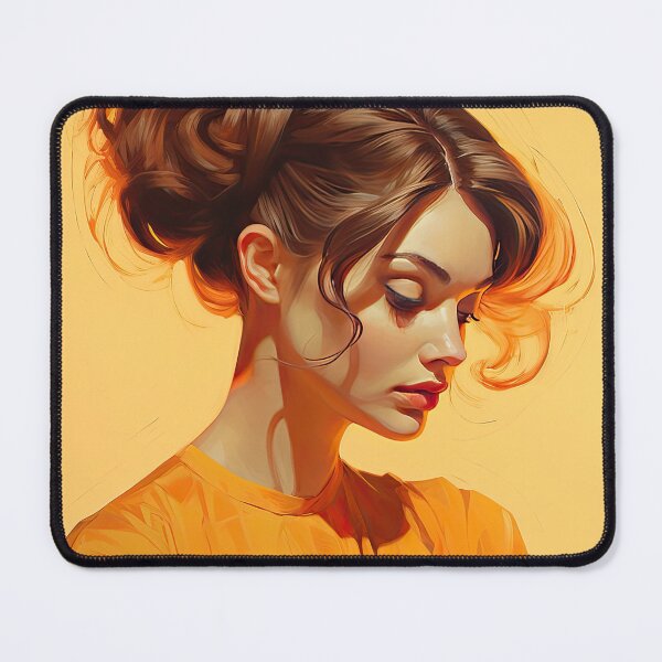 Item preview, Elegant Bun: A Woman's Graceful Portrait designed and sold by krishutd.
