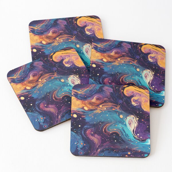 Item preview, Cosmic Expressionism: Galaxy Marble Swirl with Stardust Veins designed and sold by polonuim210.