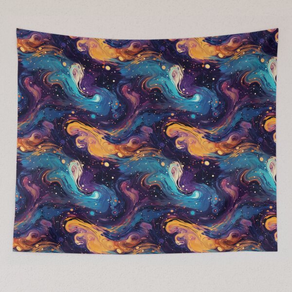 Item preview, Cosmic Expressionism: Galaxy Marble Swirl with Stardust Veins designed and sold by polonuim210.