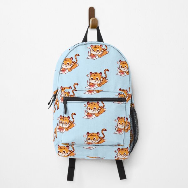 Item preview, Creative Carnivore: Cute Tiger Illustrates Steak - Cartoon Vector Icon" designed and sold by hjian8219.