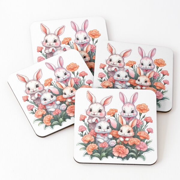 Item preview, rabbit with flowers designed and sold by Falong-Design.