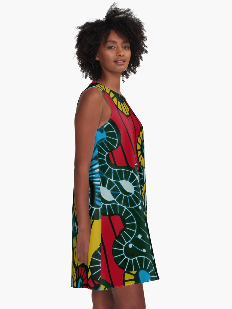 Robe avec tissu africain hot sale