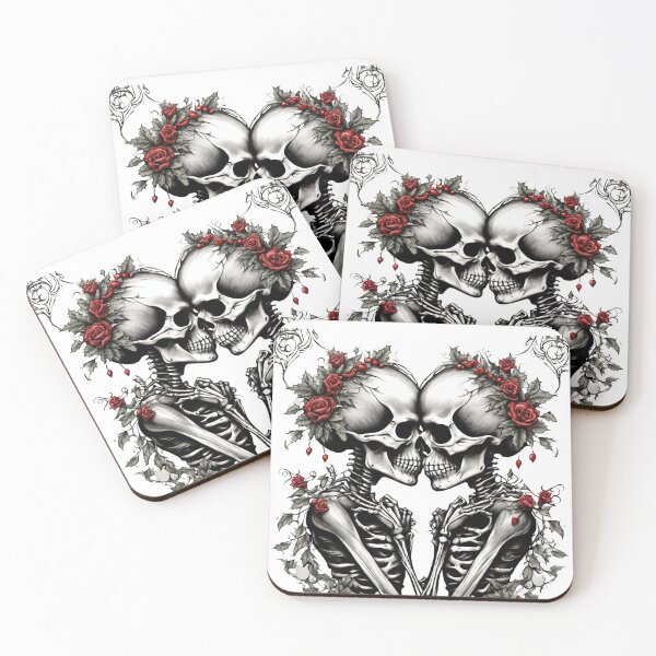 Item preview, Skeleton Lovers Mistletoe Kissing Gothic  designed and sold by CyberArtistOne.