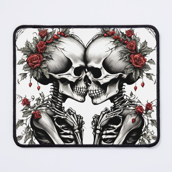 Item preview, Skeleton Lovers Mistletoe Kissing Gothic designed and sold by CyberArtistOne.