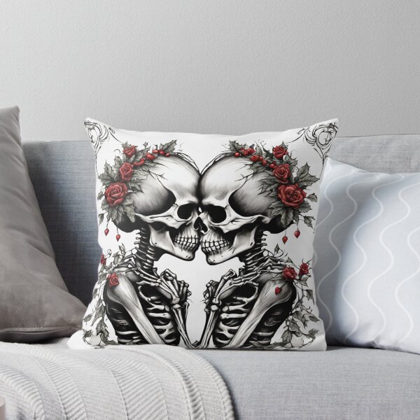 Item preview, Skeleton Lovers Mistletoe Kissing Gothic  designed and sold by CyberArtistOne.