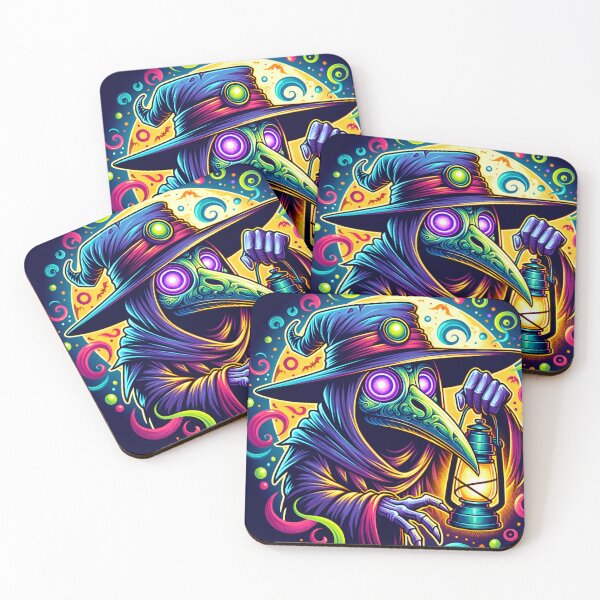 Item preview, Psychedelic Spooky Plague Doctor designed and sold by mkydee.