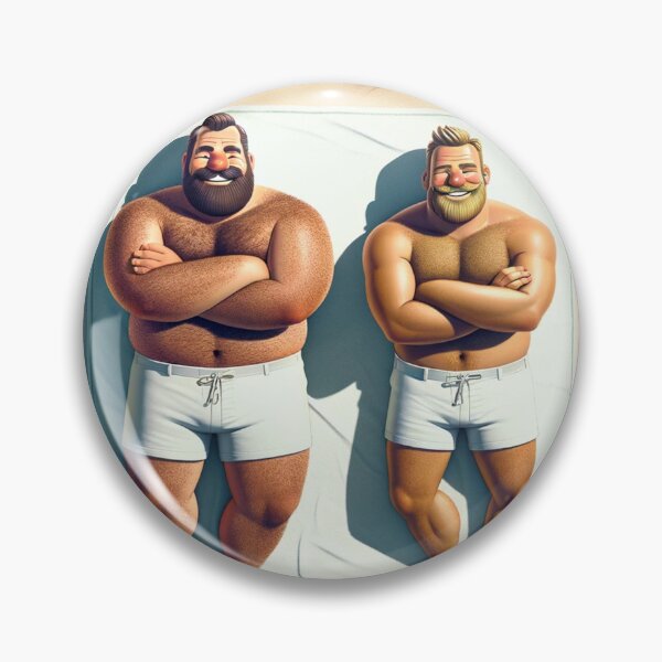 Item preview, Gay bear couple relaxing on the beach designed and sold by norbears.