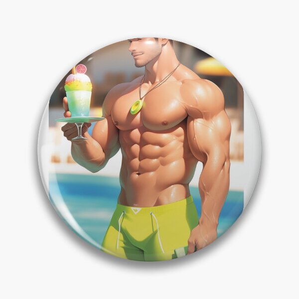 Item preview, Samson! Again, Hunky boy eating an ice cream at the pool.  designed and sold by ElliotMus.
